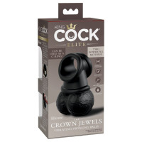 Насадка для страпону "мошонка з вібрацією" Pipedream King Cock Elite чорна