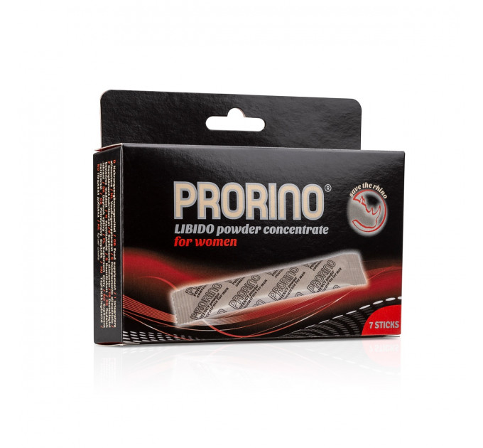 Збудливий порошок для жінок ERO PRORINO black line libido powder concentrate (в упаковці 7 шт. стиків по 5 гр)