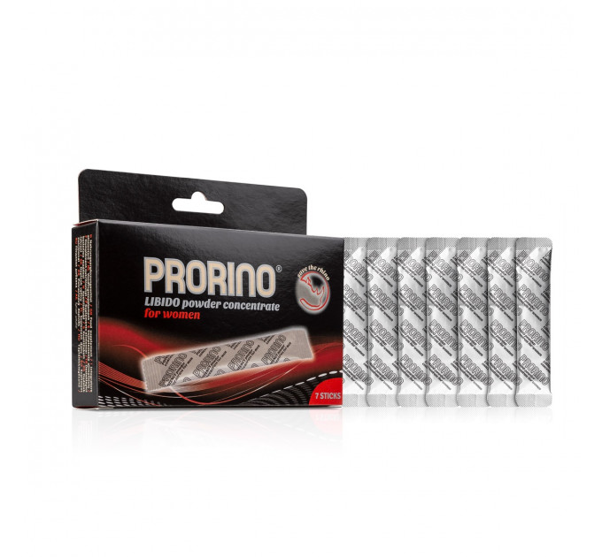 Збудливий порошок для жінок ERO PRORINO black line libido powder concentrate (в упаковці 7 шт. стиків по 5 гр)