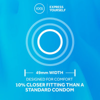 Презервативы латексные EXS Snug Fit плотно прилегающие, 49 мм (цена за 10 шт.)
