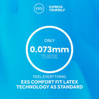Презервативы латексные EXS Snug Fit плотно прилегающие, 49 мм (цена за 10 шт.)