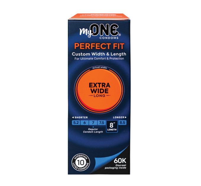 Презервативы MyONE Extra Wide and Long размер 60K, 10 шт