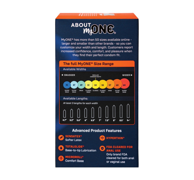 Презервативы MyONE Extra Wide and Long размер 60K, 10 шт