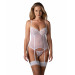 Прозрачный корсет и стринги Obsessive Alissium corset & thong белые, XS/S