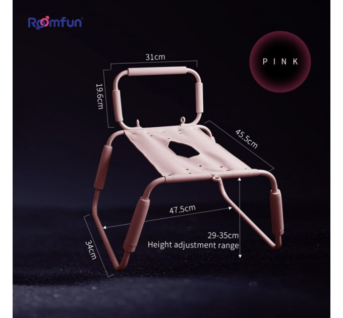 Стілець для сексу Roomfun Horse Chair регульований, рожевий