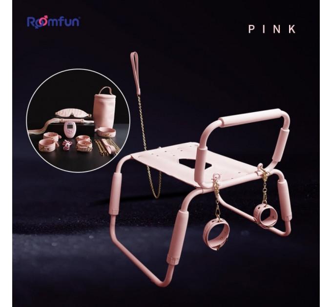 Стілець для сексу Roomfun Horse Chair регульований, рожевий