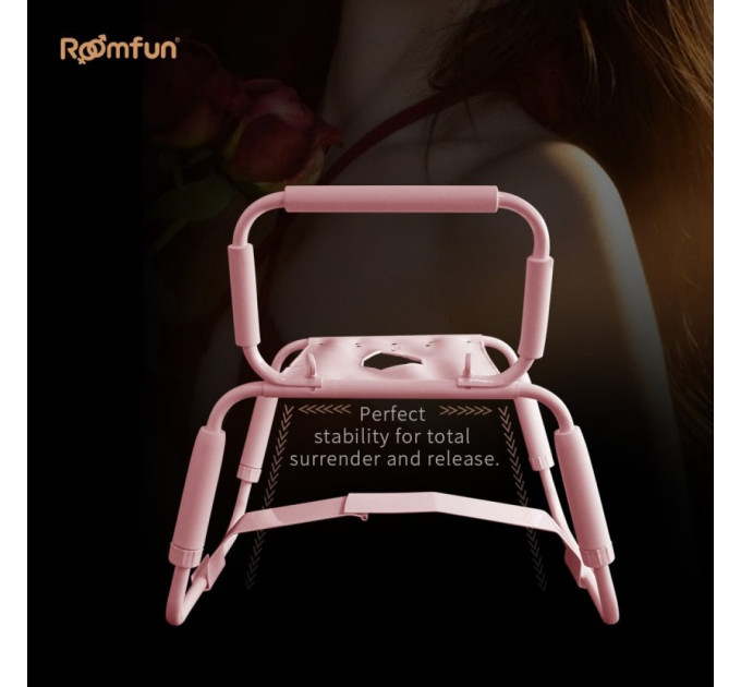 Стілець для сексу Roomfun Horse Chair регульований, рожевий