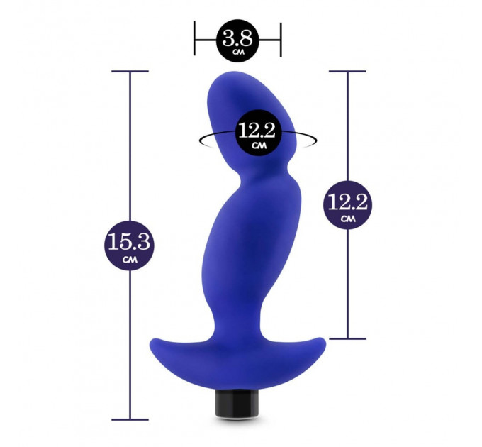 Стимулятор для простати Blush Performance Plus зі знімною віброкулею, синій