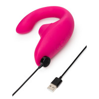 Стимулятор точки G та клітора Womanizer Blend Pink вакуум та вібрація, яскраво рожевий