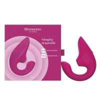 Стимулятор точки G и клитора Womanizer Blend Pink вакуум и вибрация, ярко розовый