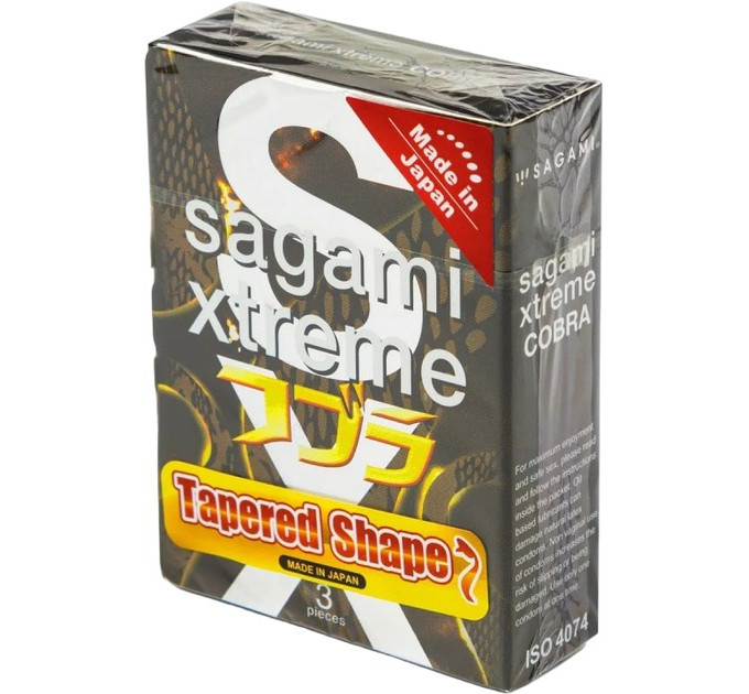 Супертонкие латексные презервативыі Sagami Xtreme Cobra (цена за упаковку, 3 шт.)
