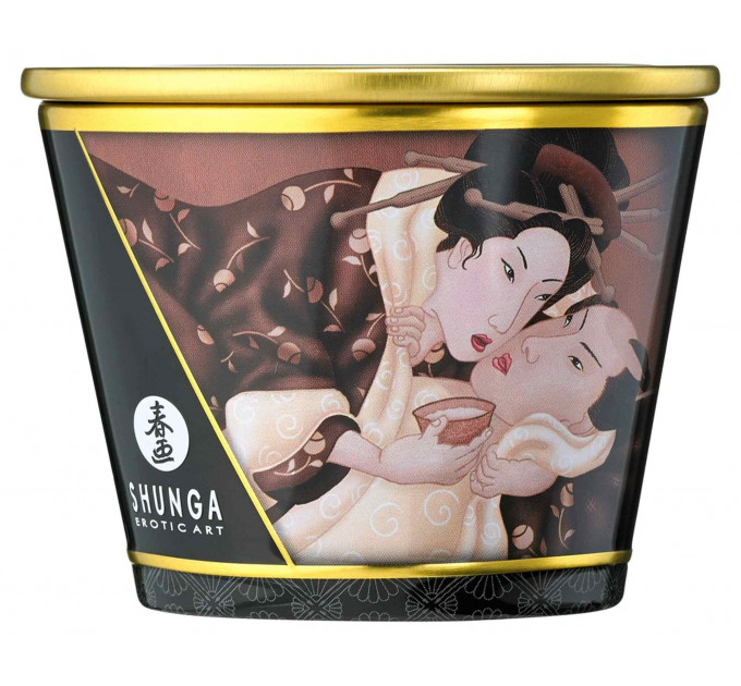 Свічка для масажу Shunga Massage Candle Intoxicating Chocolate з ароматом шоколаду, 170 мл