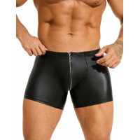 Труси на блискавці, чоловічі Star Night з імітацією шкіри, чорні, XL
