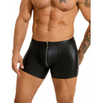 Труси на блискавці, чоловічі Star Night з імітацією шкіри, чорні, XL