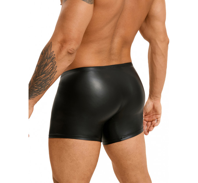 Труси на блискавці, чоловічі Star Night з імітацією шкіри, чорні, XL