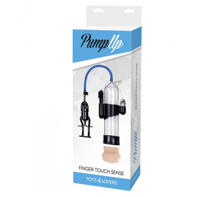 Вакуумная помпа мужская с мастурбатором Toyz4lovers Easy Touch Sense, прозрачно-черная