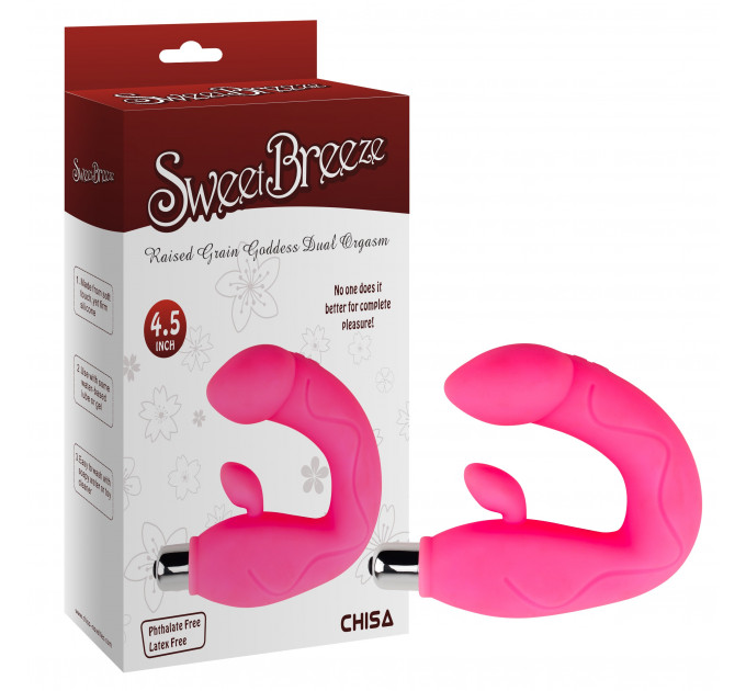 Вібратор подвійної стимуляції Chisa Sweet Breeze для точки G та клітора, рожевий