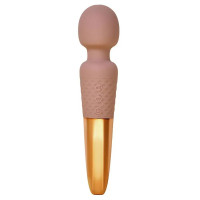 Вибратор микрофон Sweet Em Velvet Lure, 28 режимов вибрации, бежевый с золотом