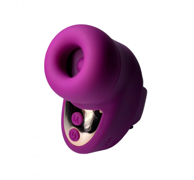 Вібратор на палець Passion Play, бордовий, 15 режимів вібрації, 7,6 × 3,6 см