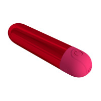 Вібропуля 10 вібрацій PRETTY LOVE Kiwi глянсова, червона, 8 х 1.8 см