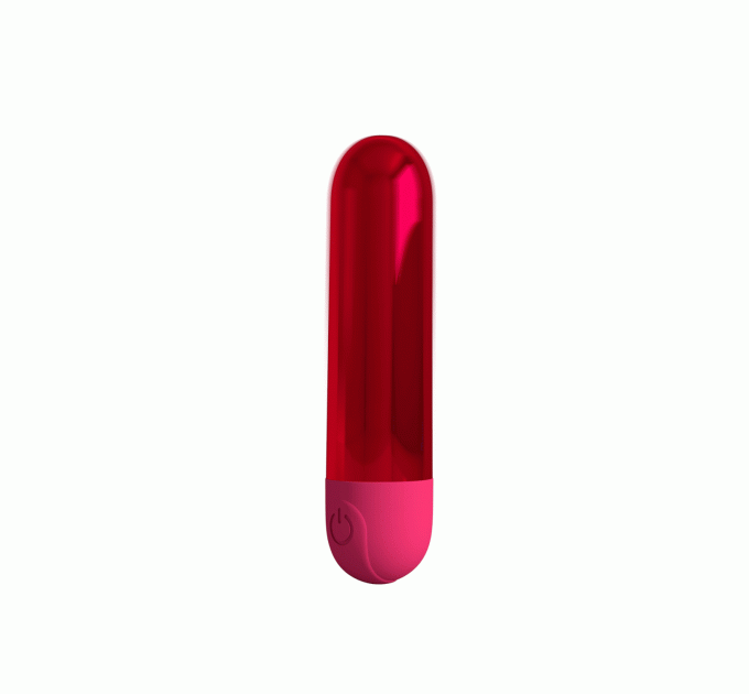 Вібропуля 10 вібрацій PRETTY LOVE Kiwi глянсова, червона, 8 х 1.8 см