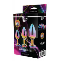 Набір райдужних анальних пробок GLEAMING LOVE MULTICOLOUR PLUG SET