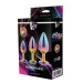 Набір райдужних анальних пробок GLEAMING LOVE MULTICOLOUR PLUG SET