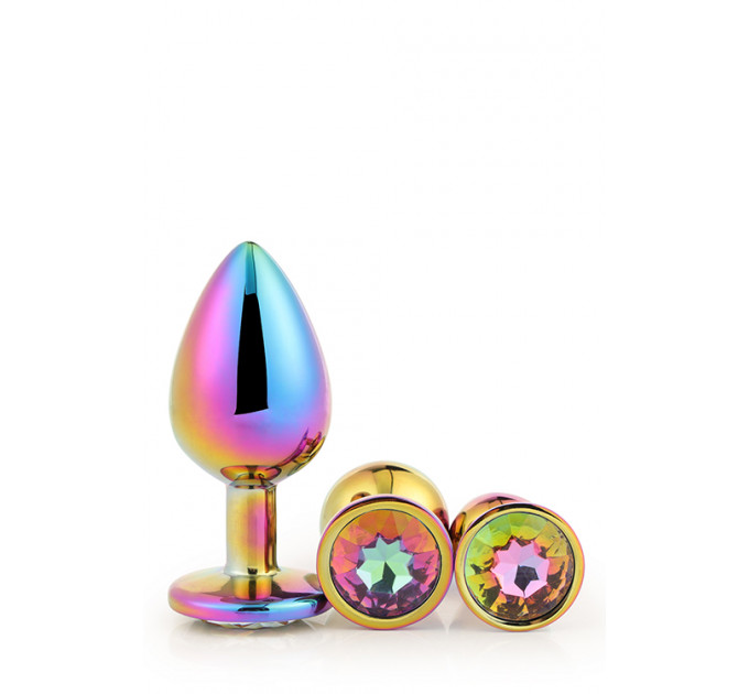 Набір райдужних анальних пробок GLEAMING LOVE MULTICOLOUR PLUG SET