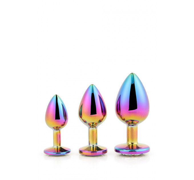 Набір райдужних анальних пробок GLEAMING LOVE MULTICOLOUR PLUG SET