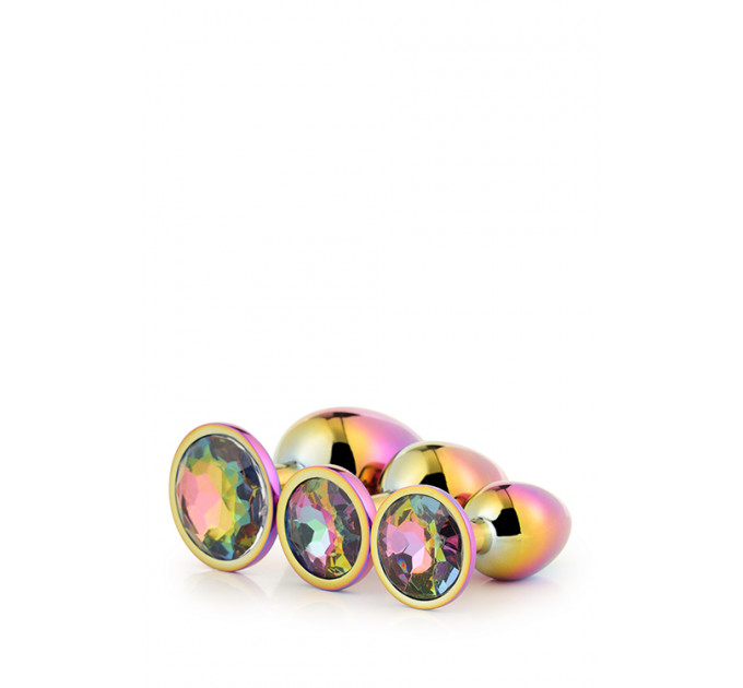 Набір райдужних анальних пробок GLEAMING LOVE MULTICOLOUR PLUG SET
