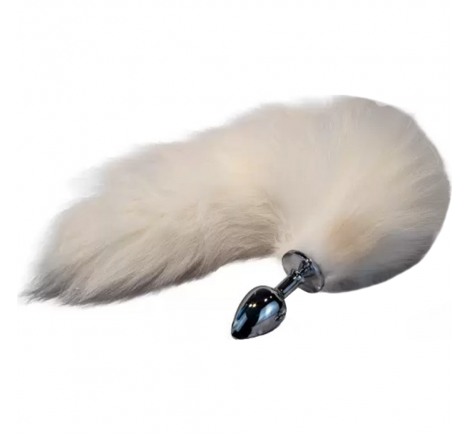 Анальная пробка лисий хвост DS Fetish Anal plug fox tail white