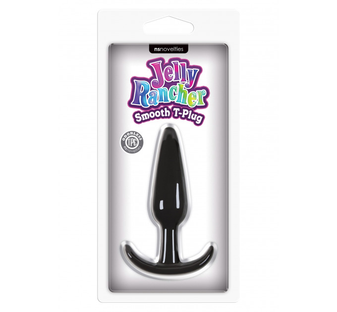 Анальная пробка NS Novelties Jelly Rancher Smooth T-Plug, черный
