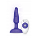 Анальная пробка с римминг эффектом и пультом B-VIBE RIMMING PETITE, фиолетовая