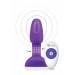 Анальная пробка с римминг эффектом и пультом B-VIBE RIMMING PETITE, фиолетовая