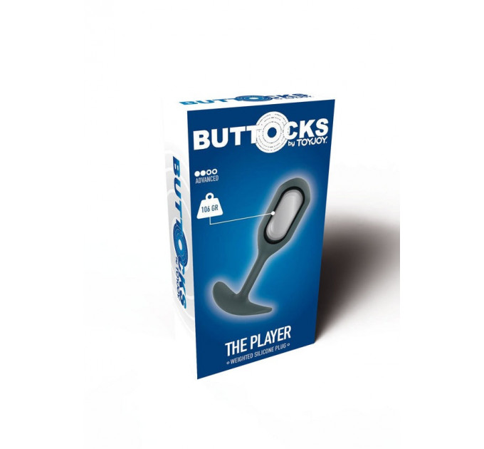 Анальная пробка Toy Joy Buttocks The Player Weighted утяжелённая, чёрная