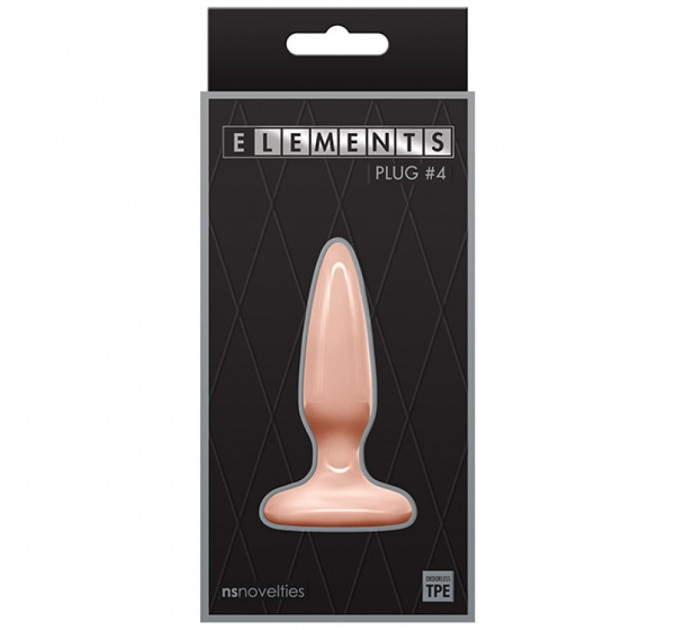 Анальна пробка ELEMENTS PLUG 4inch WHITE