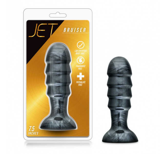 Большая анальная пробка JET BRUISER CARBON METALLIC BLACK