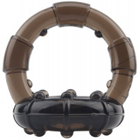 Ерекційне кільце Chisa GK Power Dual Enhancement Ring з рельєфною поверхнею, чорне