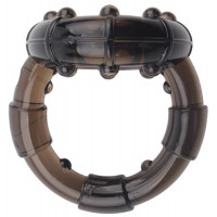 Ерекційне кільце Chisa GK Power Dual Enhancement Ring з рельєфною поверхнею, чорне