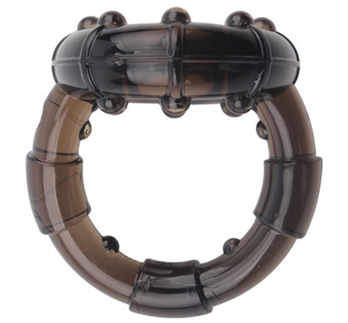 Ерекційне кільце Chisa GK Power Dual Enhancement Ring з рельєфною поверхнею, чорне