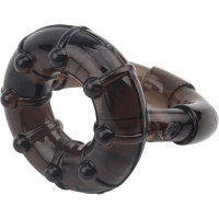 Ерекційне кільце Chisa GK Power Dual Enhancement Ring з рельєфною поверхнею, чорне