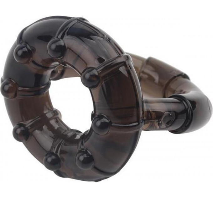 Ерекційне кільце Chisa GK Power Dual Enhancement Ring з рельєфною поверхнею, чорне