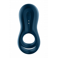Эрекционное смарт кольцо с вибрацией Satisfyer Epic Duo синее