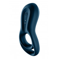 Эрекционное смарт кольцо с вибрацией Satisfyer Epic Duo синее
