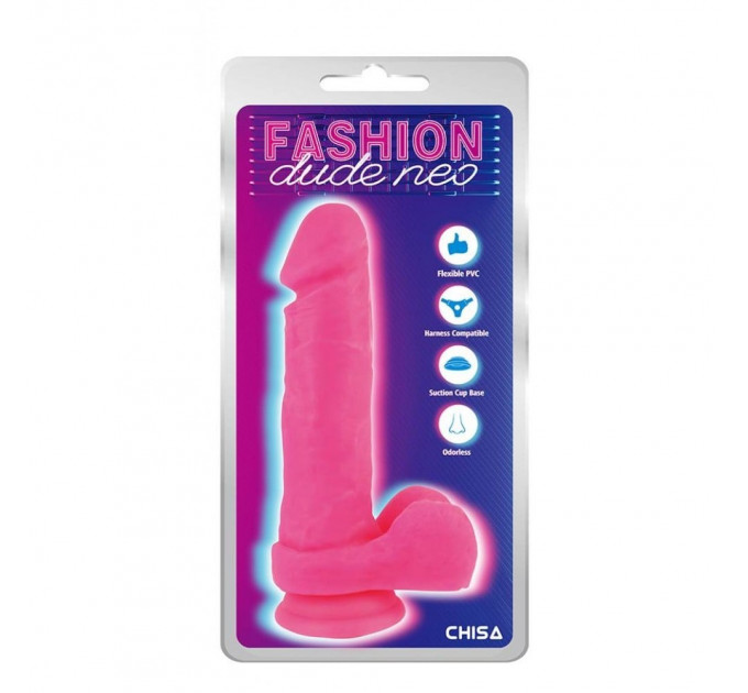 Фаллоимитатор реалистичный Chisa Fashion Dude Neo Dual Density, с присоской, розовый