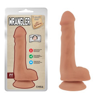 Фалоімітатор реалістичний з присоском T-skin ReaL Wrangler, бежевий, 19 см