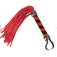 Флоггер DS Fetish Leather flogger M red Флоггер DS Fetish Leather flogger M red
