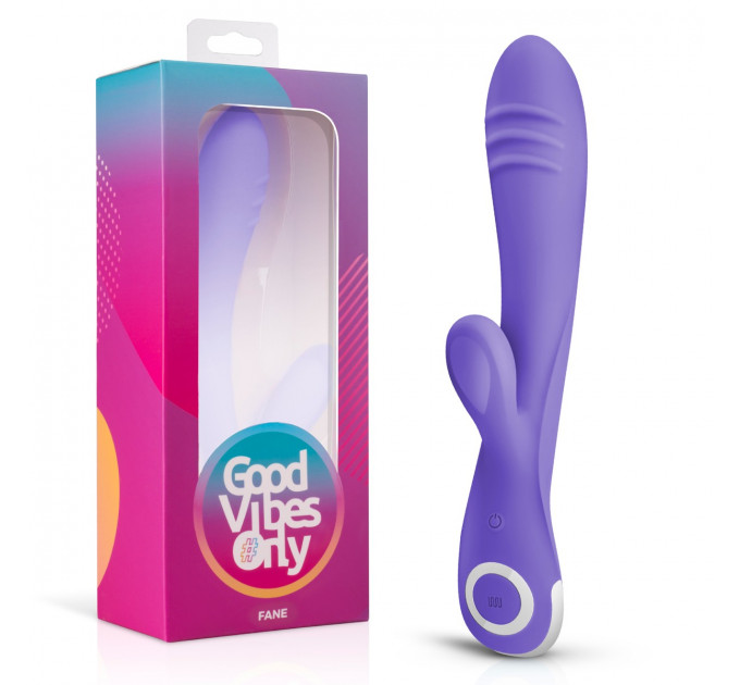 Вибратор-кролик Fane Good Vibes Only, силиконовый, фиолетовый, 22 см х 3.7 см