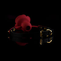 Кляп троянда із силікону та італійської шкіри Rose Ball Gag UPKO