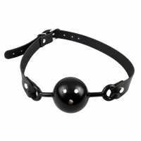 Кляп кулька DS Fetish з ремінцем, чорний